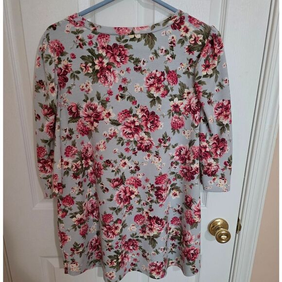 BiBi Floral Patterned 3/4 Sleeve Top NWOTS Size Xl - Picture 2 of 3
